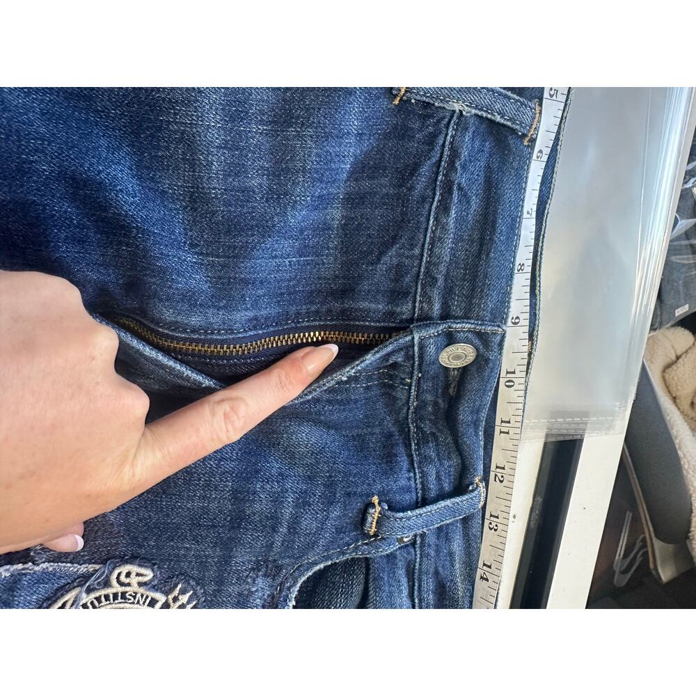 Polo Ralph Lauren Astor Slim Boyfriend Jeans Patchwork Tagged 32 Fit 36 x 29 - Picture 6 of 10